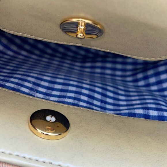 Vintage Ornate Retro Beaded Embroidered Elephant Purse Bag Tote with Wooden Bamb - Picture 7 of 11